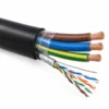 EV charging and CAT5e cable: PET-taped power cores and a foil-screened CAT5e element with drain wire EV charging and CAT5e cable: PET-taped power cores and a foil-screened CAT5e element with drain wire