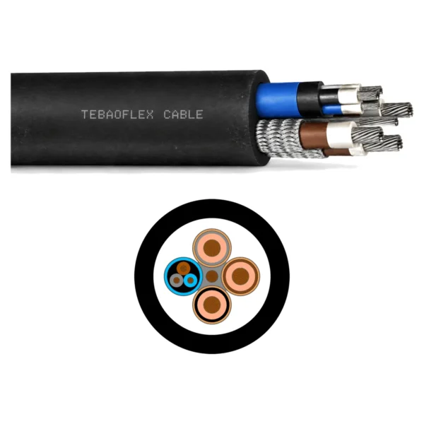 MGM 115 Type 7S 660/1100V Screened Mining Cable with 3-Core Pilot MGM 115 Type 7S 660/1100V Screened Mining Cable with 3-Core Pilot