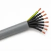 PUR-JZ control cable: grey polyurethane sheath over black cores and a green-yellow earth core, unscreened PUR-JZ control cable: grey polyurethane sheath over black cores and a green-yellow earth core, unscreened