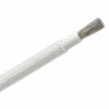 SIA GL single-core heat-resistant wire: white glass-fibre braid over silicone insulation