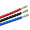SiF single-core silicone wires in red, black and blue with fine tinned copper strands