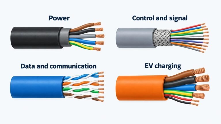 Types of Cables Explained: Power, Control, Data and EV Cables