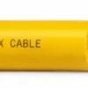 YKGYyn-żo yellow PVC mining cable cutaway showing the separate inner sheath and insulated copper conductors