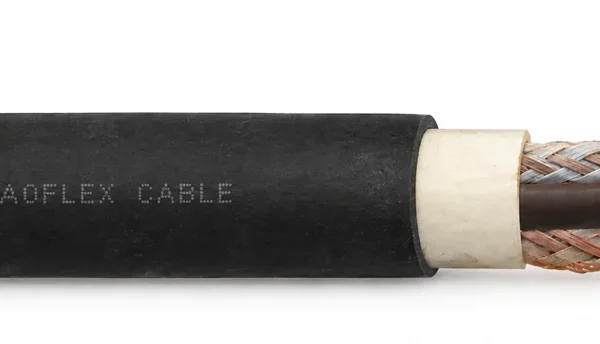 YnOGYekm mining cable with black outer sheath and exposed individual braid screens YnOGYekm mining cable with black outer sheath and exposed individual braid screens